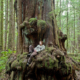 AFA Photographer TJ Watt relaxes in a giant redcedar the day he and a friend discovered the now endangered Avatar Grove.