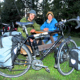 Nigel Jackett (left) and Jaime Hall are hoping to catalogue as many as 400 bird species as they cycle across Canada